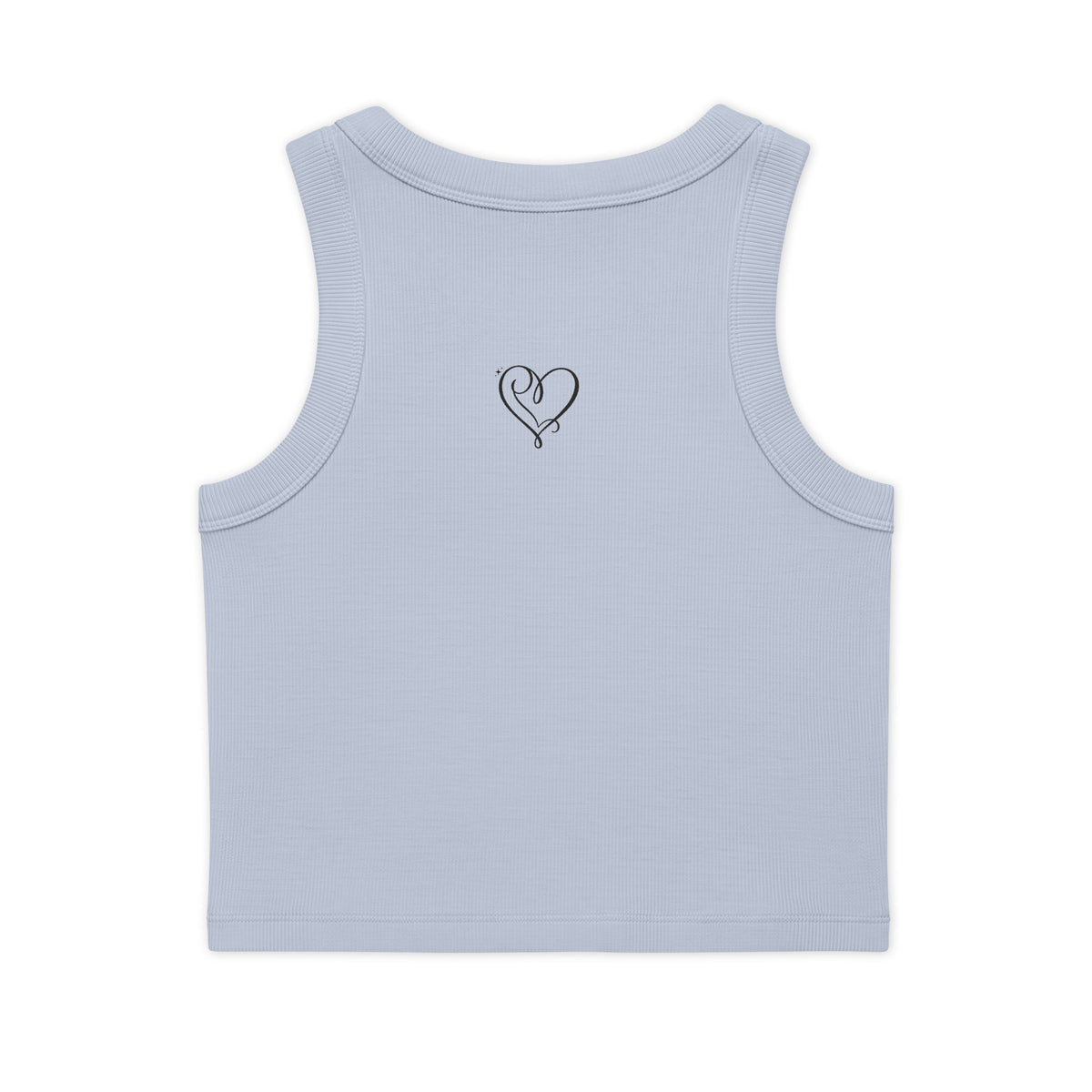 Floral Vine Crop Tank — Women's Organic Ribbed Tank Top