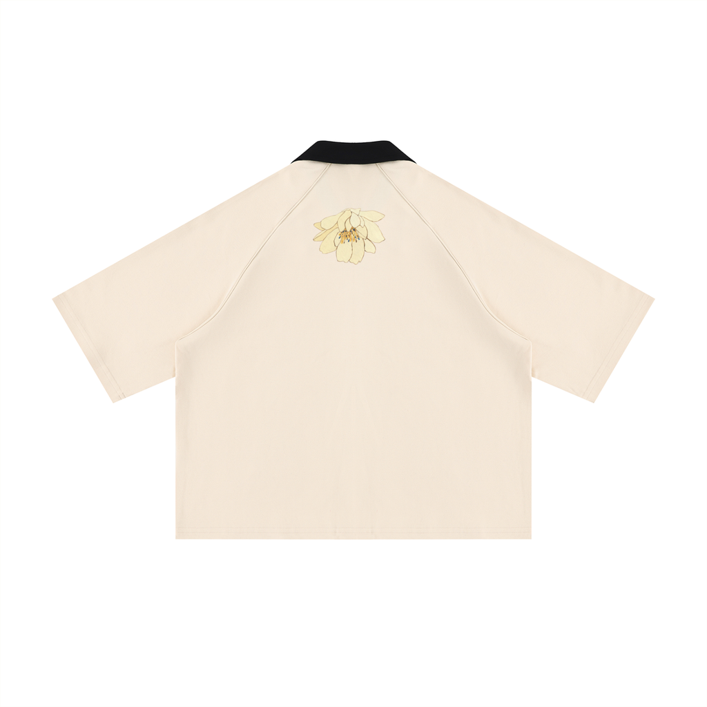 Unisex Color Block Boxy Short Sleeve Shirt