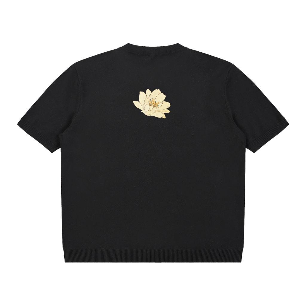 Cotton Knit Short Sleeve Henley T-Shirt