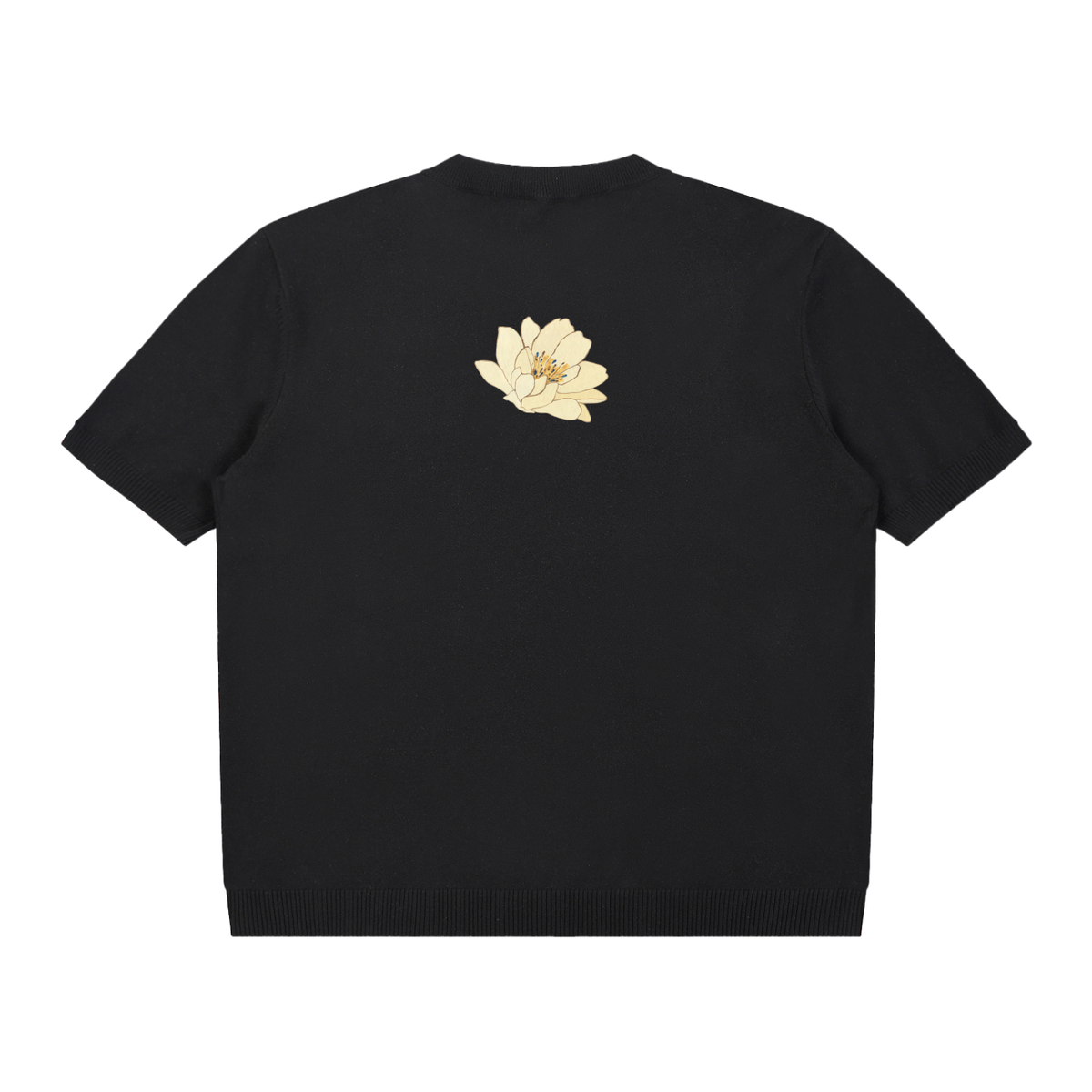 Cotton Knit Short Sleeve Henley T-Shirt