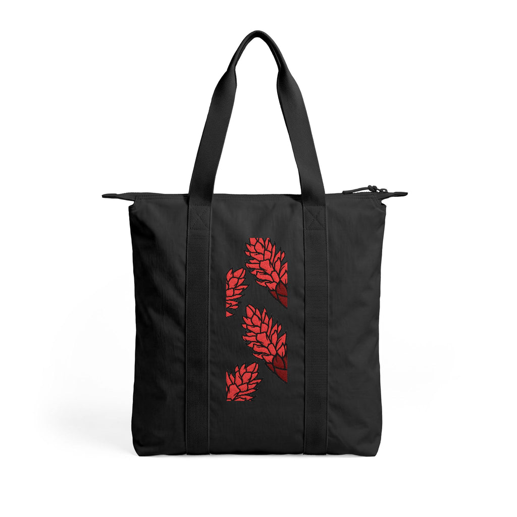 Nomad Carry-All Tote Bag — Red Leaf Vine Pattern Travel Tote