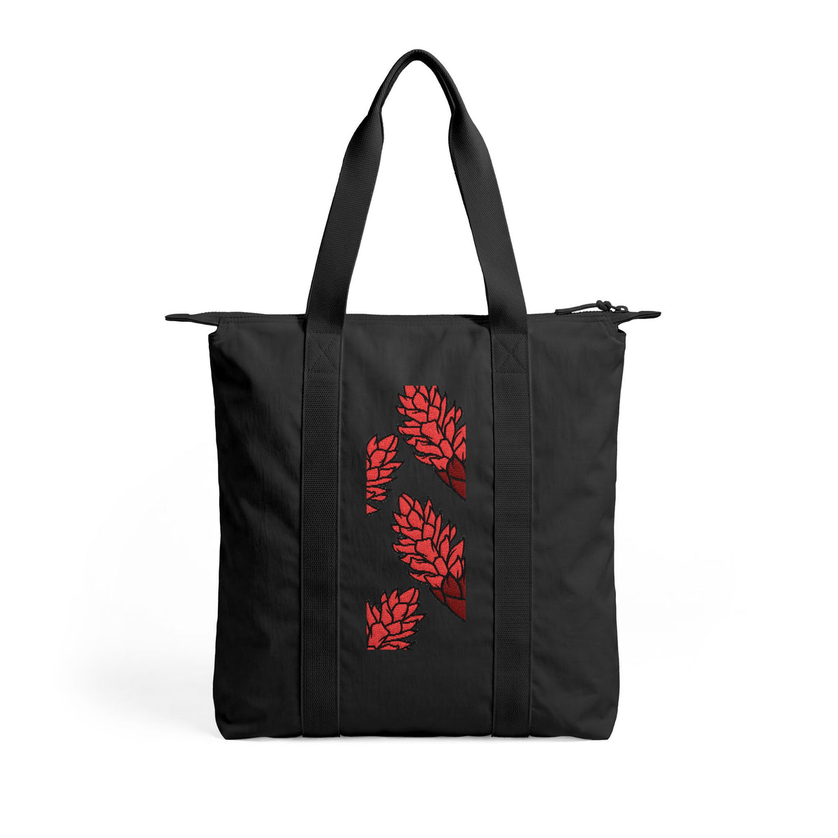 Nomad Carry-All Tote Bag — Red Leaf Vine Pattern Travel Tote