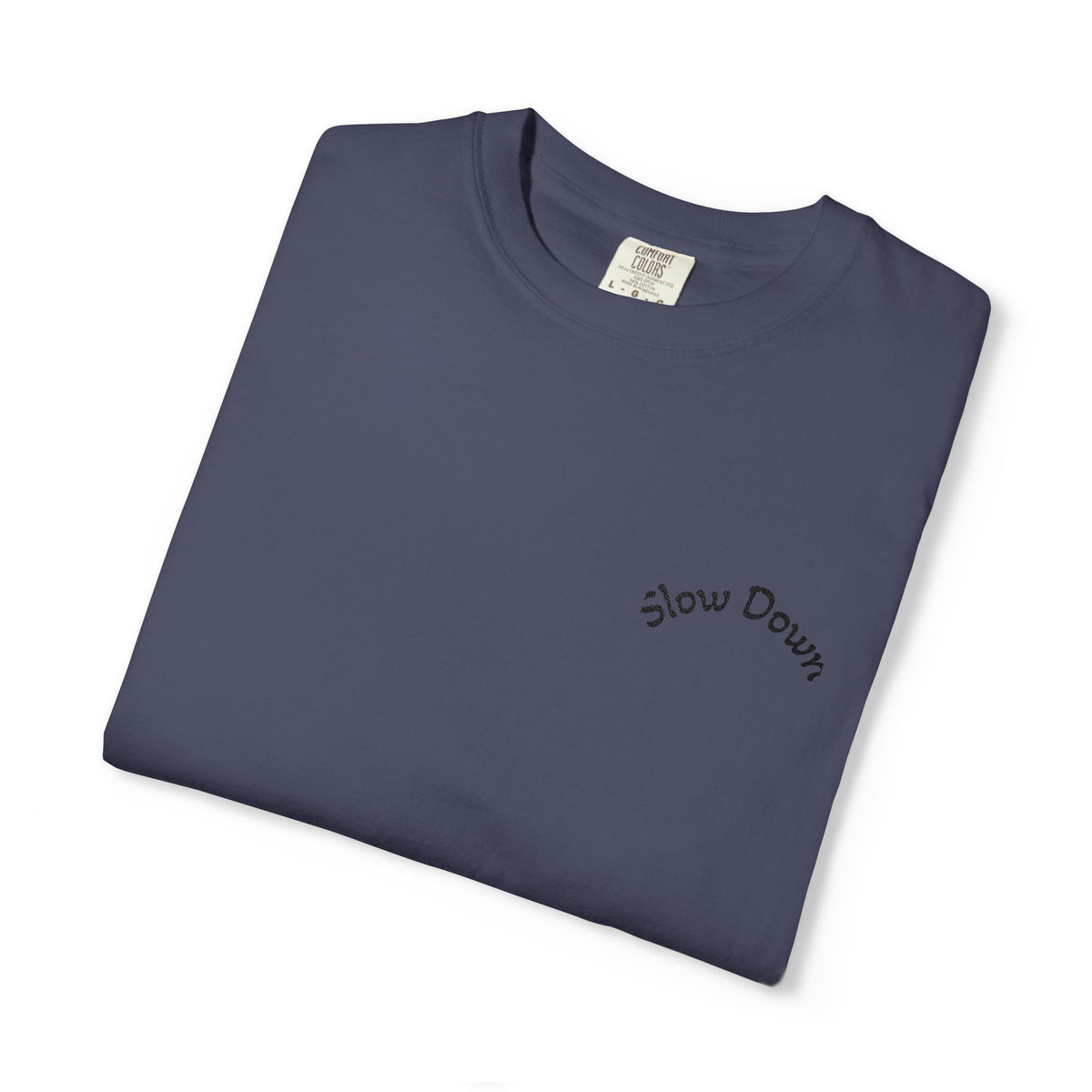 Gratitude Floral Tee — White Garment-Dyed T-Shirt