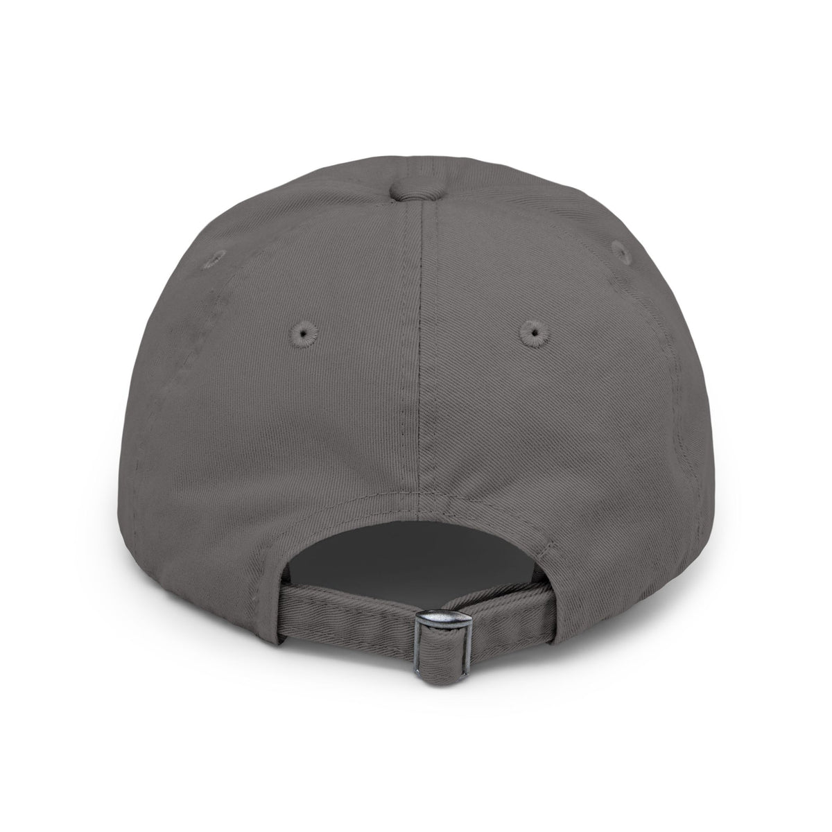 Distressed Black Cap with Red Leaf Patch — Floral Graphic Dad Hat