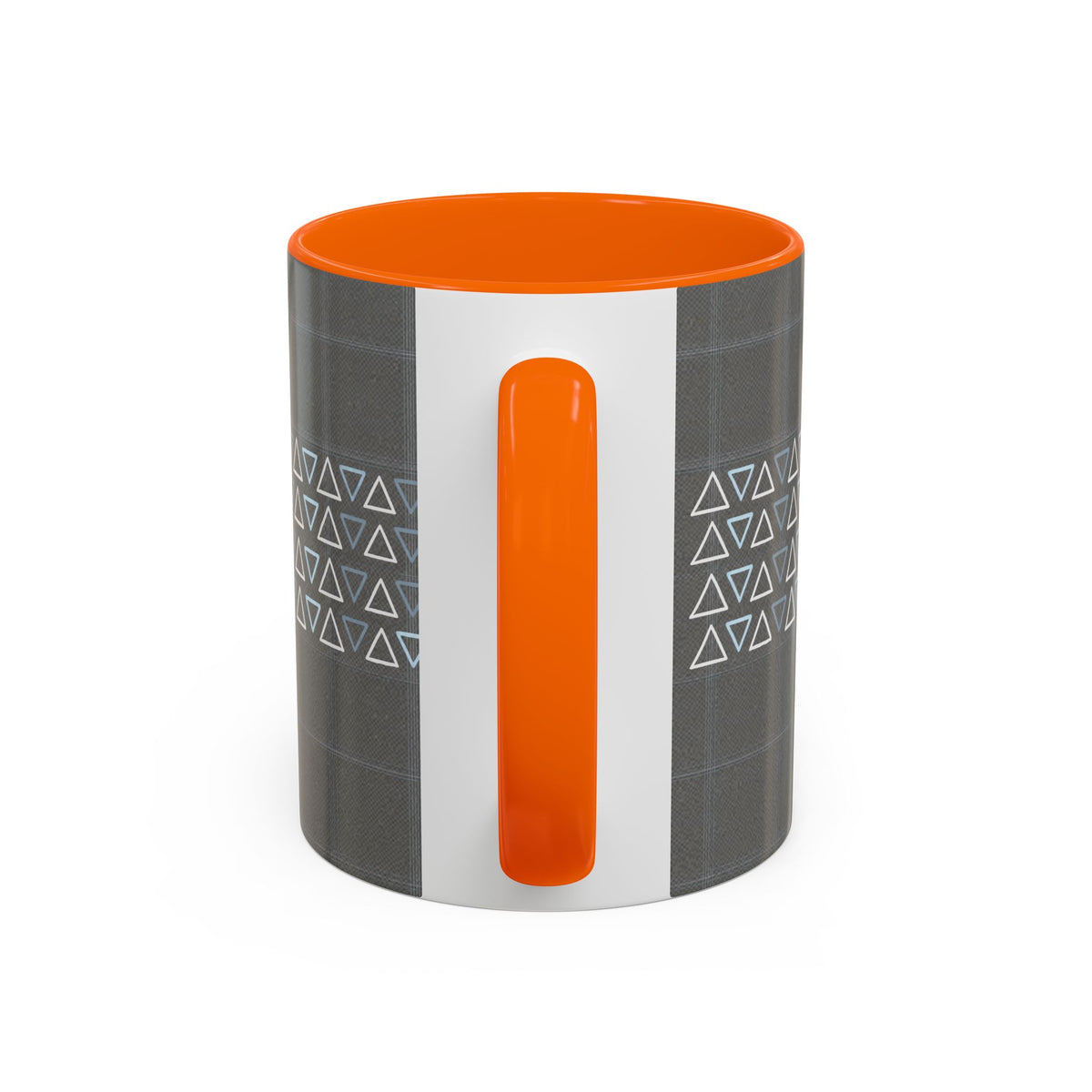 Minimal Geometric Triangle Accent Coffee Mug — Modern Gray 11/15oz