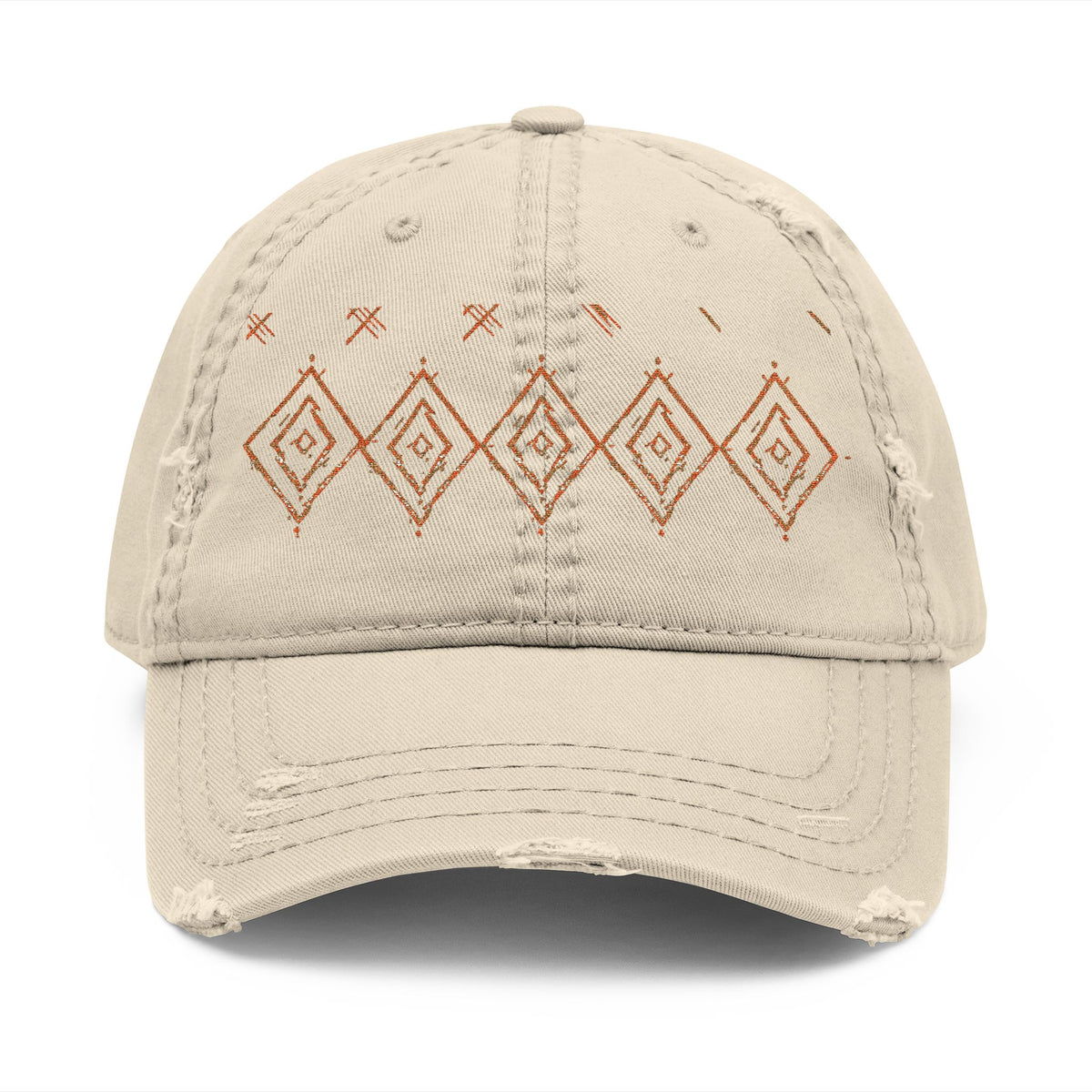 Embroidered Southwest Diamond Distressed Dad Hat