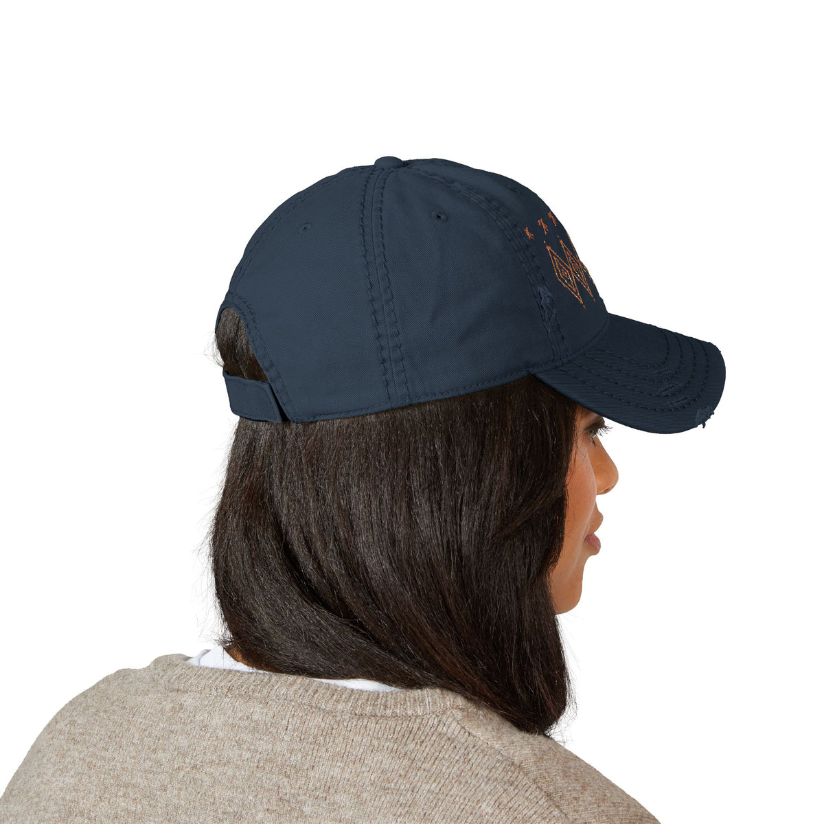 Embroidered Southwest Diamond Distressed Dad Hat