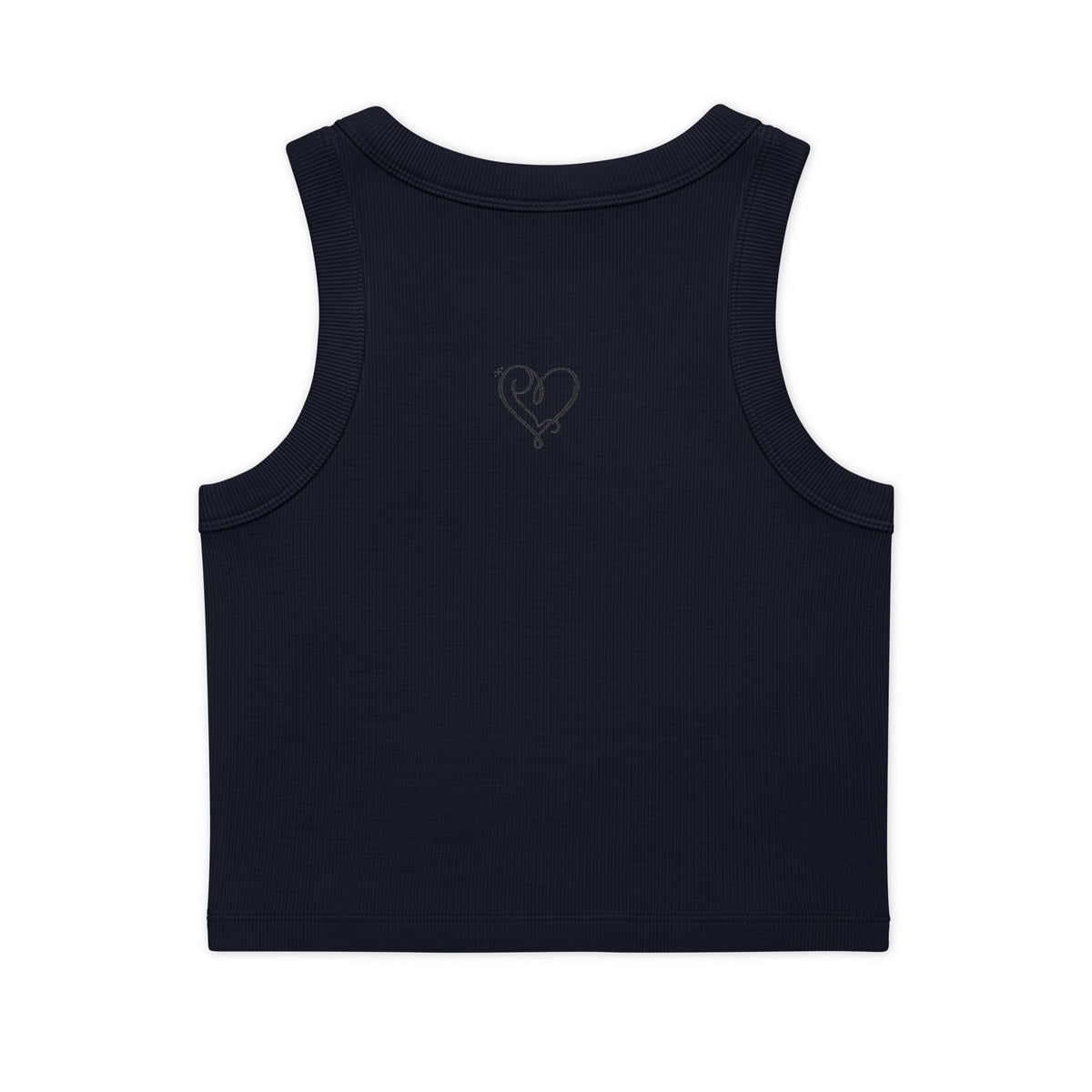 Floral Vine Crop Tank — Women's Organic Ribbed Tank Top