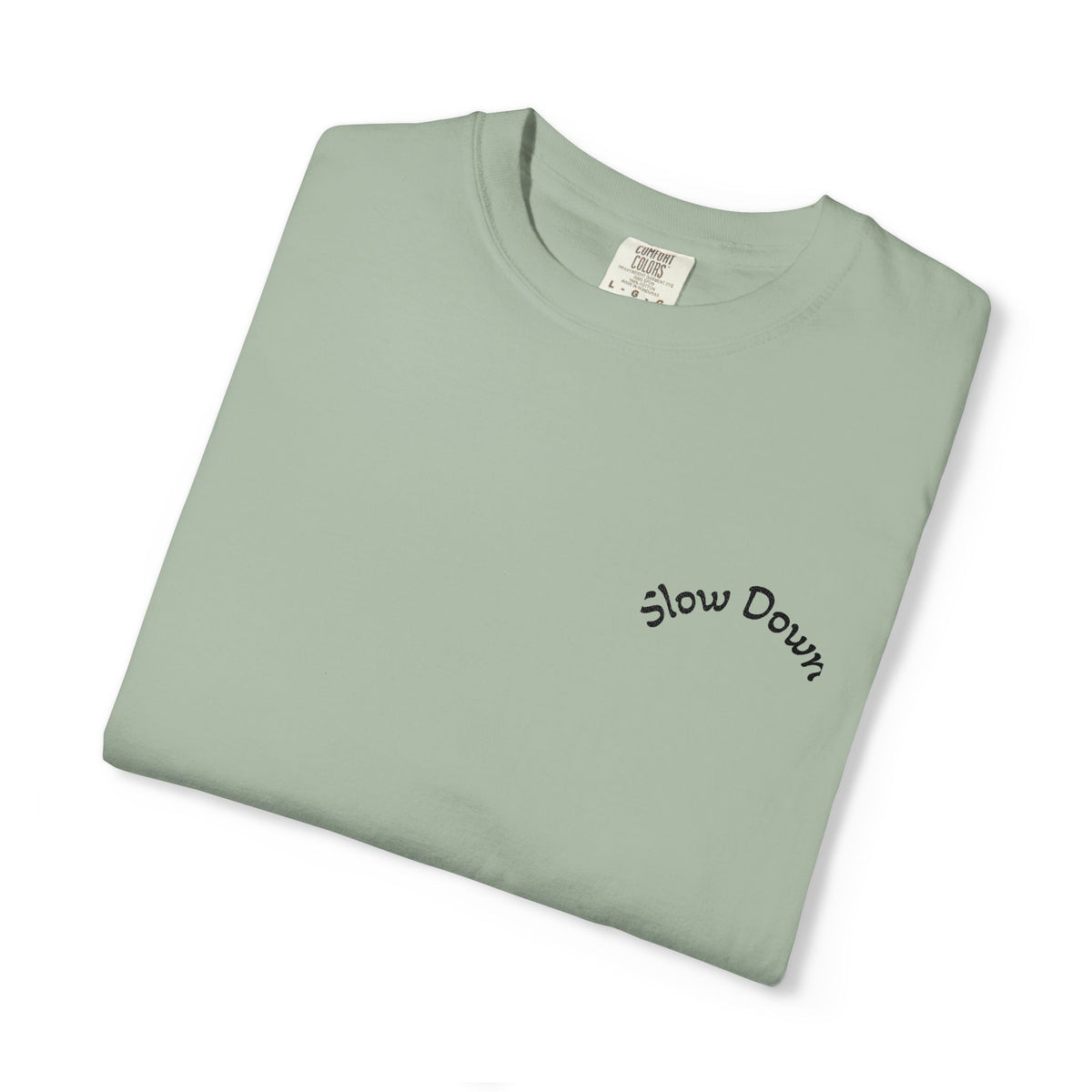 Gratitude Floral Tee — White Garment-Dyed T-Shirt