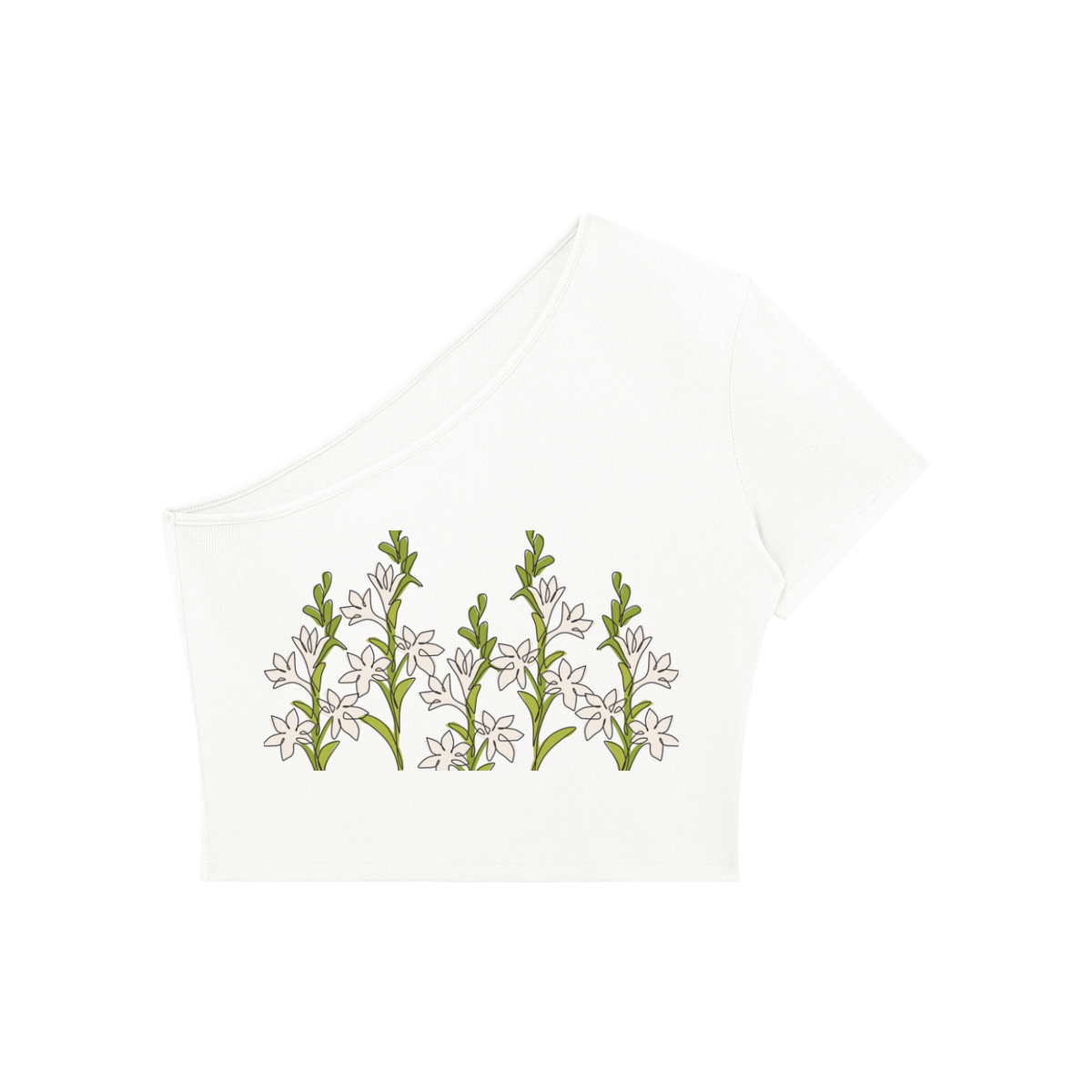 Women's One-Shoulder Crop T-Shirt