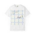 Gratitude Practice Tee — "thank you" Floral Plaid T-Shirt