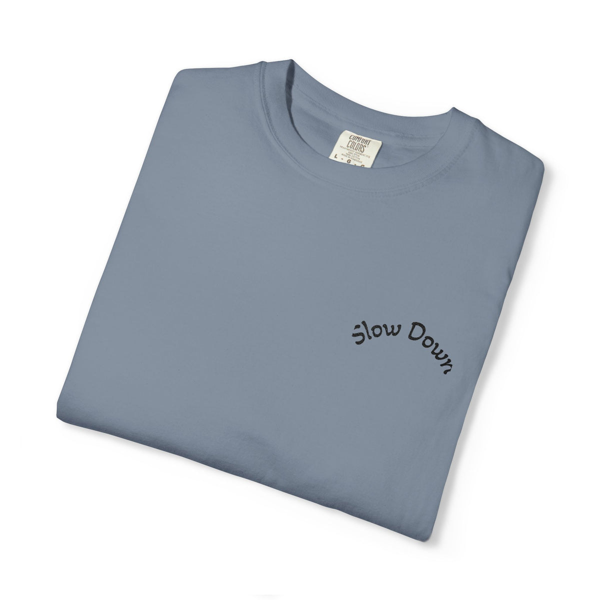 Gratitude Floral Tee — White Garment-Dyed T-Shirt