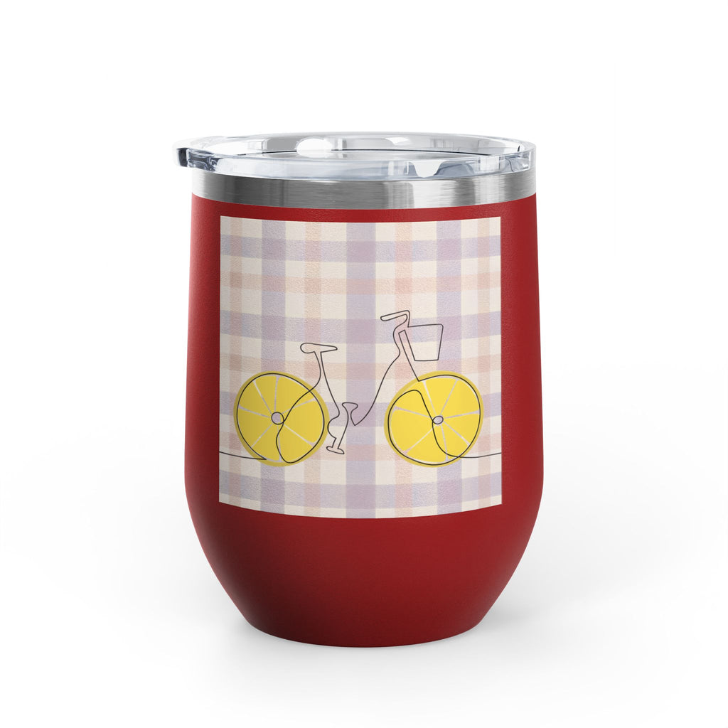 Gratitude Practice Wine Tumbler — 12oz Insulated Stainless Steel Cup ("Gratitude is a practice, name 3 good things everyday")