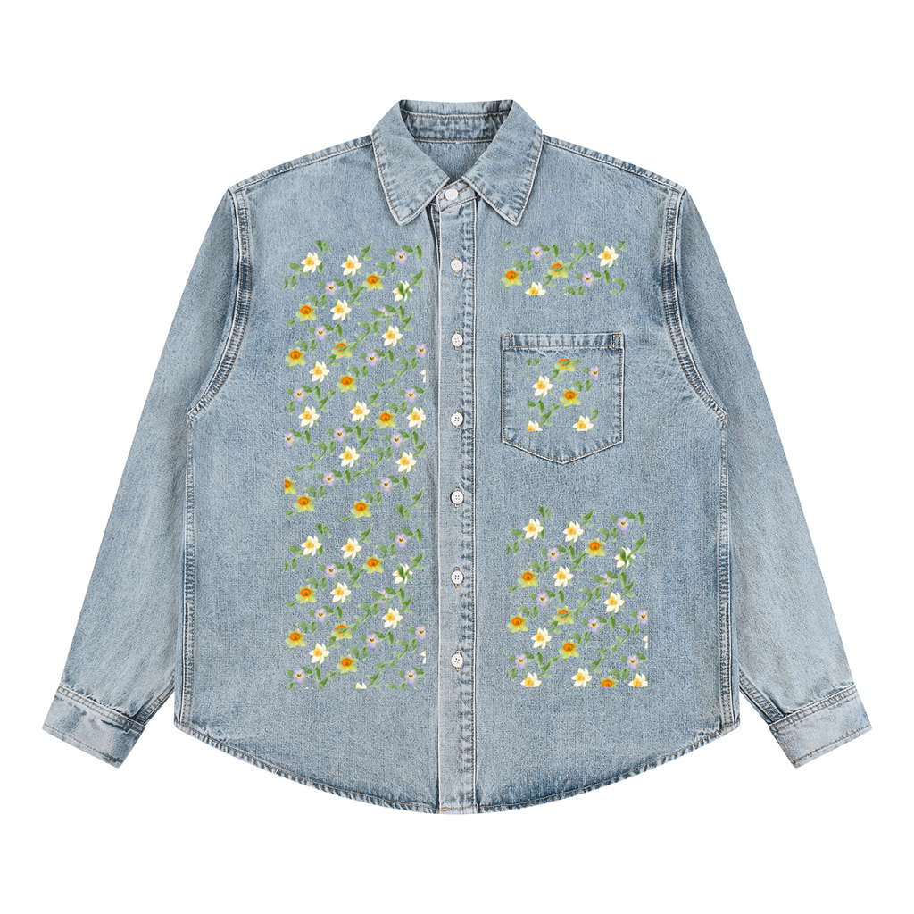 Unisex Vintage Wash Denim Shirt