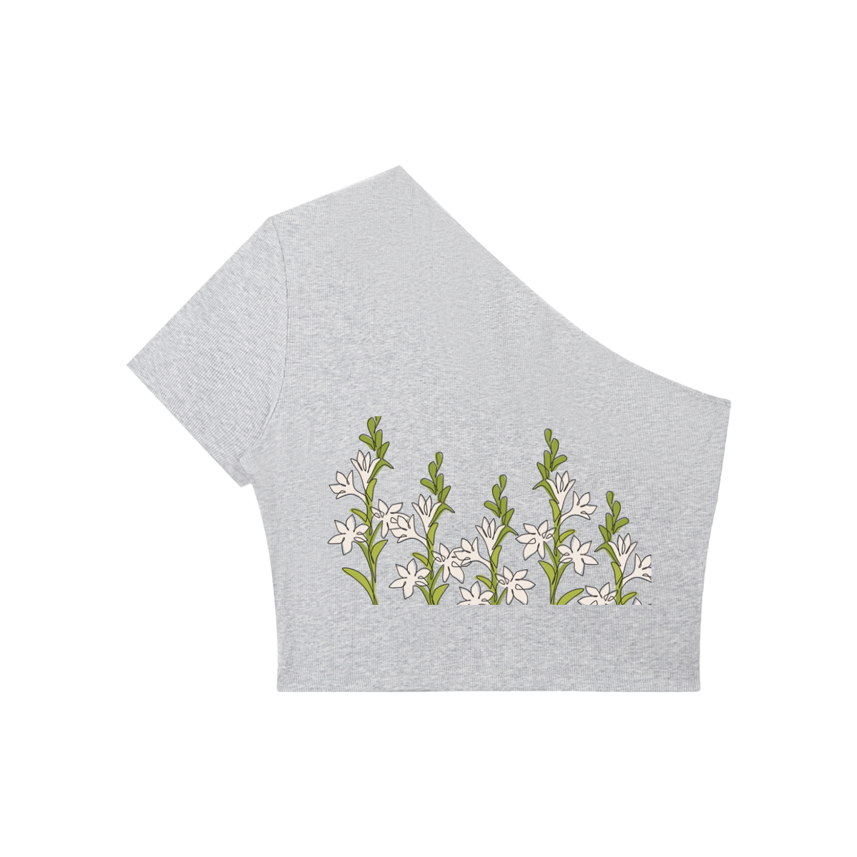 Women's One-Shoulder Crop T-Shirt