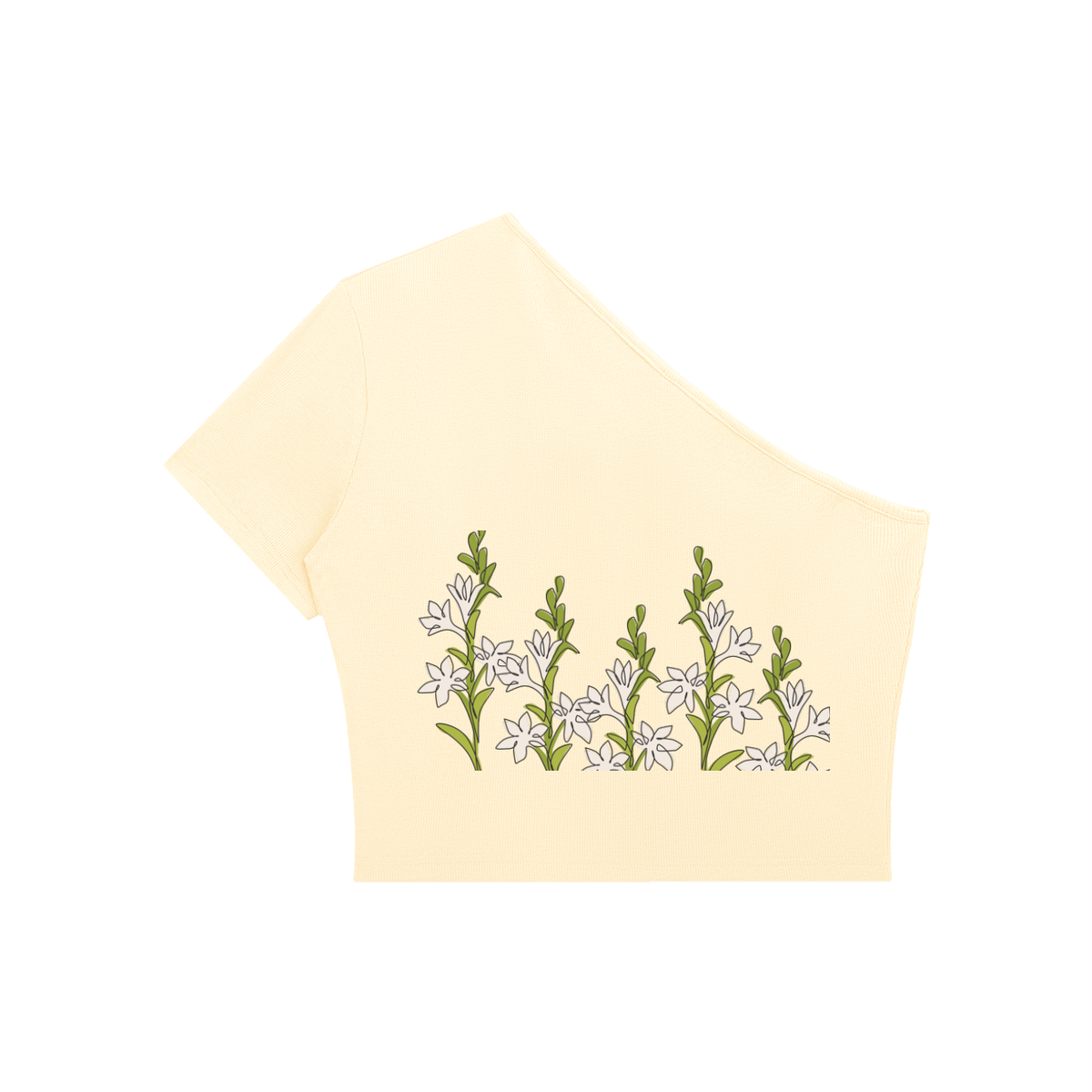 Women's One-Shoulder Crop T-Shirt