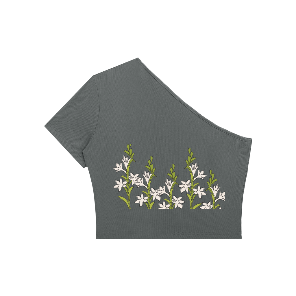 Women's One-Shoulder Crop T-Shirt