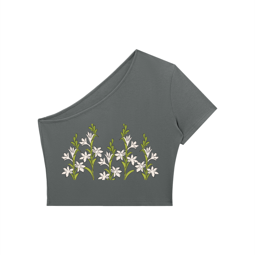 Women's One-Shoulder Crop T-Shirt