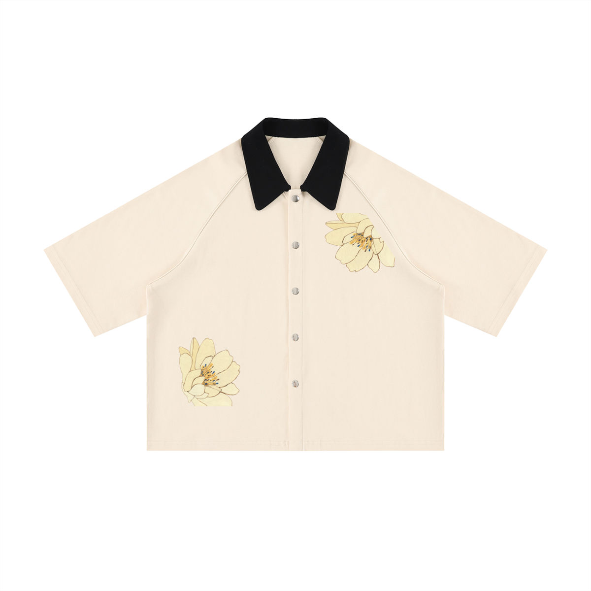 Unisex Color Block Boxy Short Sleeve Shirt