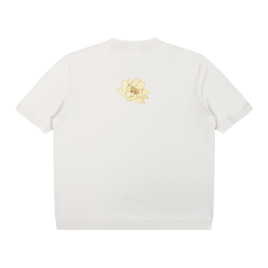 Cotton Knit Short Sleeve Henley T-Shirt