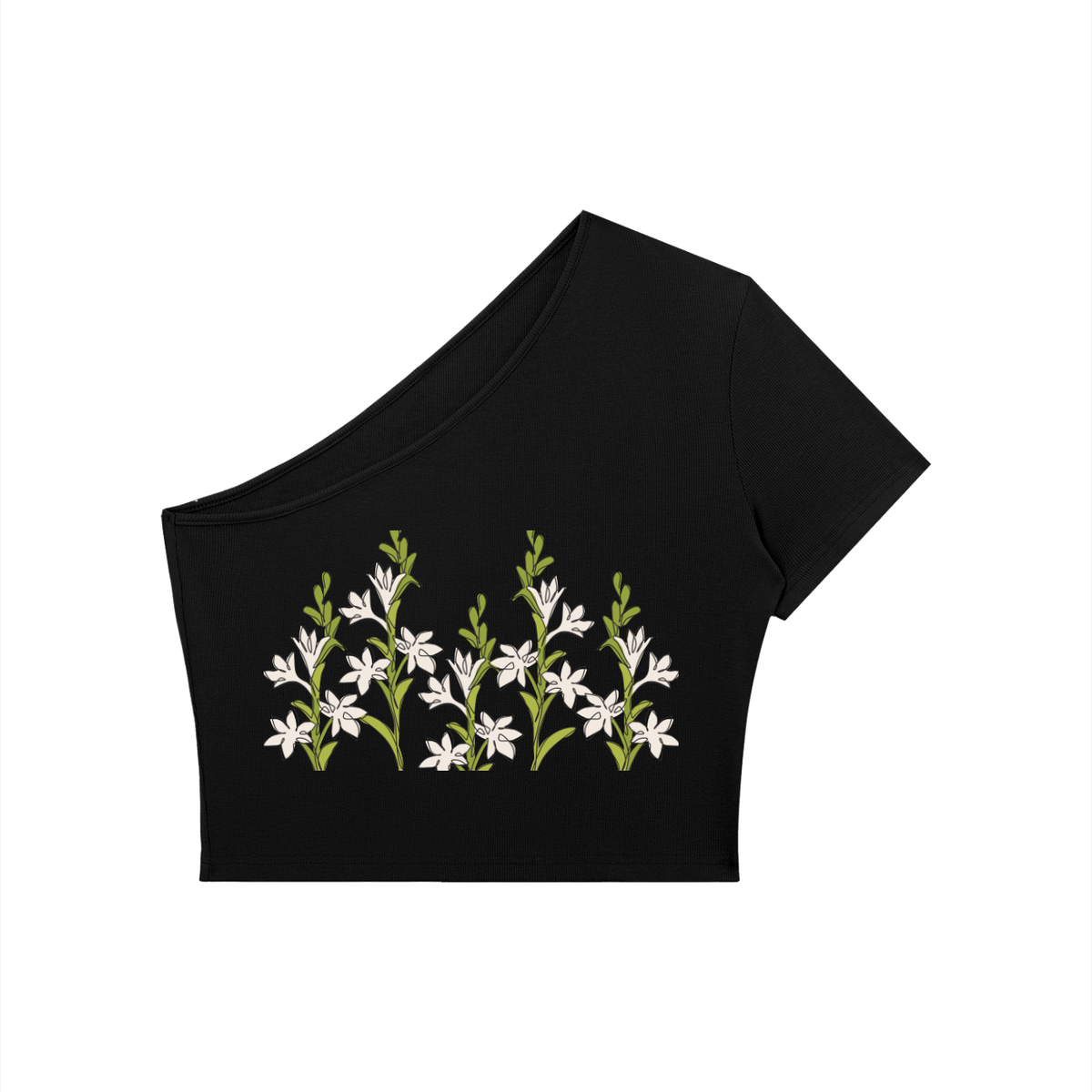 Women's One-Shoulder Crop T-Shirt